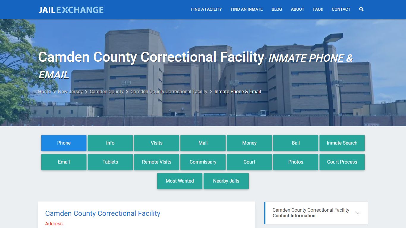 Inmate Phone - Camden County Correctional Facility, NJ - Jail Exchange